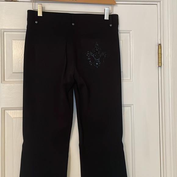 NWT Caché Vintage Black Flared Jeans w/ Bejeweled Back Pocket - Picture 7 of 11